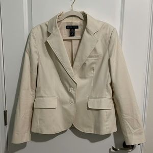 Women’s blazer size 16. Cream. 100% cotton. Long sleeves. New York & Company